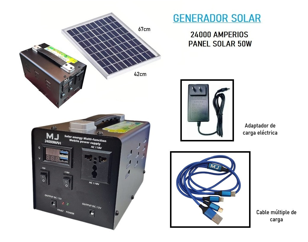 PowerGo 12000 o 24000 Mah Generador Solar Portatil