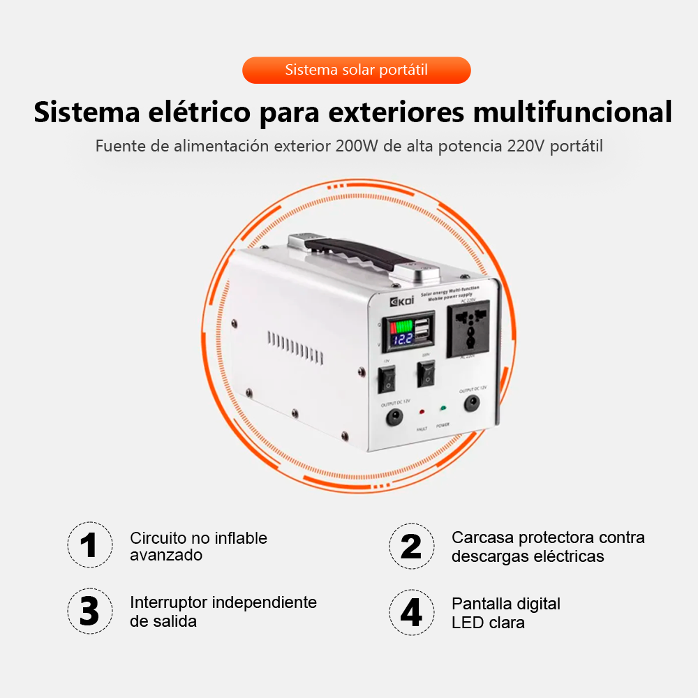 PowerGo 12000 o 24000 Mah Generador Solar Portatil