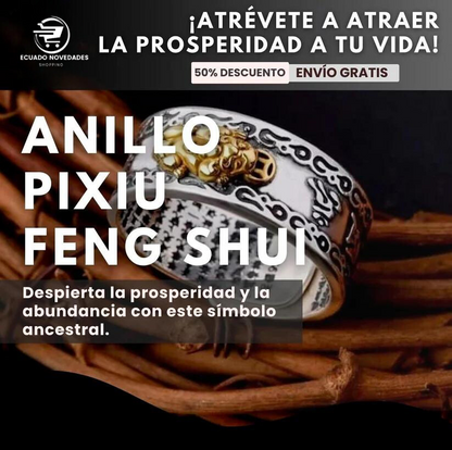 Anillo de Prosperidad Espiritual Feng Shui Pixiu